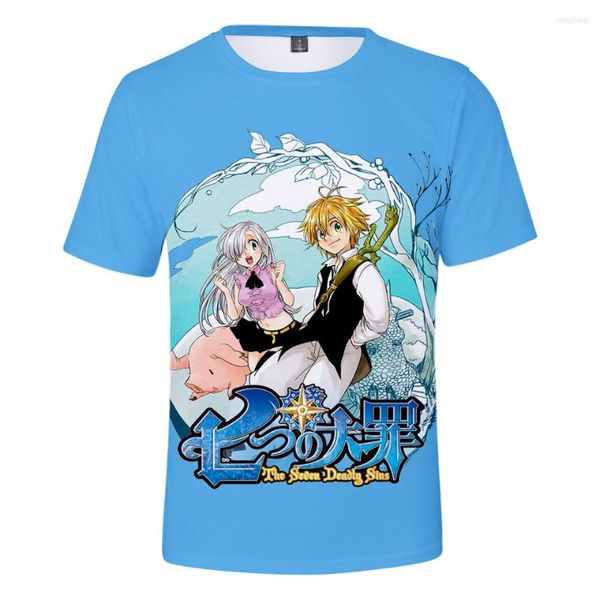 T-shirts pour hommes Nanatsu No Taizai 3D T-shirt hommes/femmes mode Harajuku été t-shirts manches garçons/filles printemps et automne court