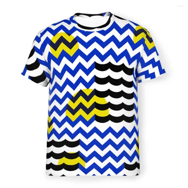 T-shirts pour hommes Art nautique Polyester t-shirts Minakani lignes rayures cercles imprimer Homme chemise mince hauts drôles