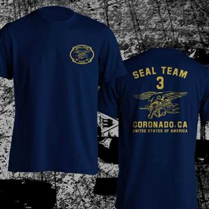 Camisetas para hombre Navy Seal Team Three DEVGRU Coronado Camiseta de la fuerza militar especial de EE. UU. Camiseta de verano de algodón de manga corta con cuello redondo para hombre nueva S-3XL