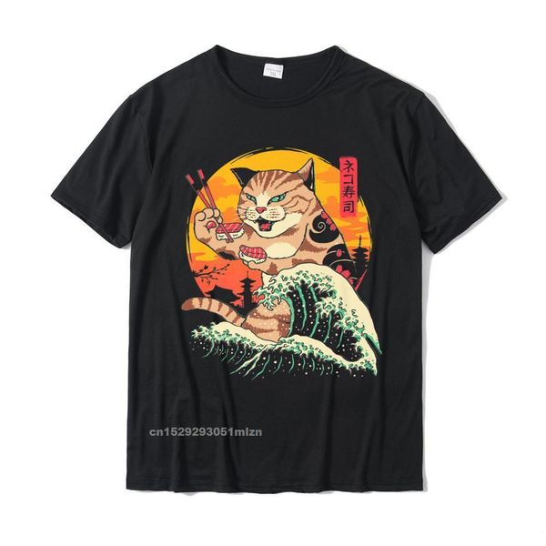 Camisetas para hombre Neko Sushi Wave Premium Youth Rife Slim Fit Tops Camisa de algodón Top Geek 230419