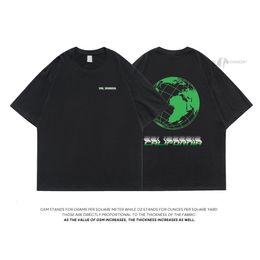 Heren T-shirts Neploha Streetwear Simple Stroke Globe Grafische T-shirt Oversized Letter Bedrukte T-shirts Voor Mannen Zomer Unisex 5XL Tees 230724
