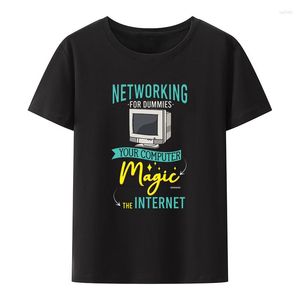 T-shirts pour hommes Network Engineer Series T-shirts en coton Votre ordinateur Magic To The Internet Hipster confortable Roupas Masculinas Top Y2k