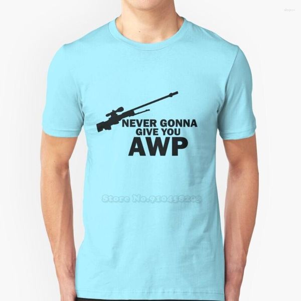 T-shirts pour hommes Never Gonna Give You Awp Sleeve Short Shirt Streetswear Harajuku Summer High Quality T-Shirt Tops Cs Csgo Counter Strike