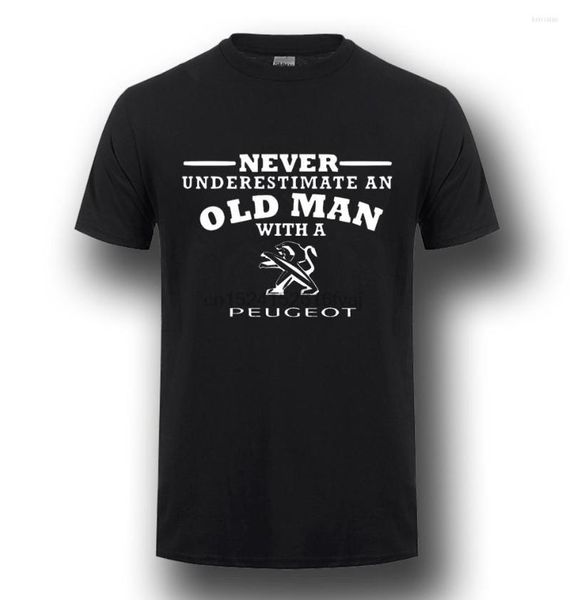 T-shirts pour hommes ne jamais sous-estimer un vieil homme drôle chemise hommes col rond manches courtes coton t-shirt mode décontracté hauts vêtements