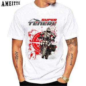 T-shirts masculins Nouveaux 2023 Super Tenere 1200 XT TSHIRTS THIRTS Été Men Slve Adventure Rider Motorcycle T-shirt Hip Hop Boy Casual Ts T240425