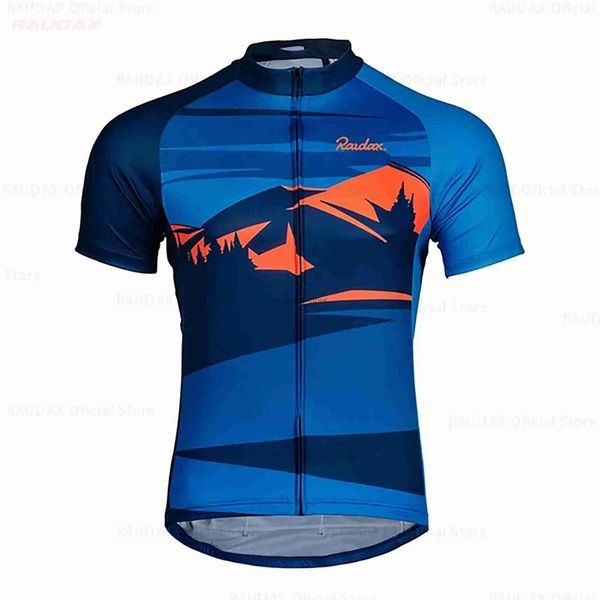 T-shirts pour hommes Nouveau 2024 Maillot de cyclisme Summer Bike Shirt Impression numérique Bicyc Vêtements Pro Team Short Seve Mens WearH2421