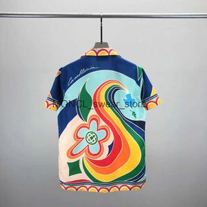 Camisetas para hombre, recién llegado, Top, ropa de moda, algodón suave, estampado de flores, manga corta, informal, delgado, vestido Formal, ShirtH2421