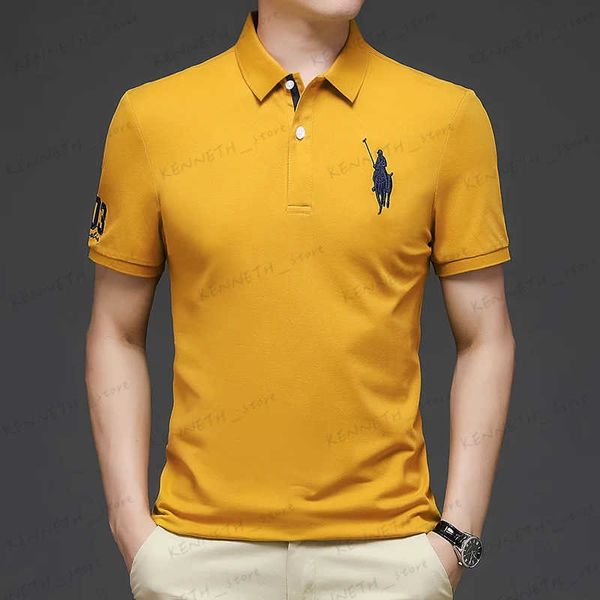 T-shirts pour hommes Nouveau polo brodé classique 2023 Marque à la mode Chemise d'été pour hommes Haut à manches courtes T-shirt décontracté pour hommes d'affaires T240126