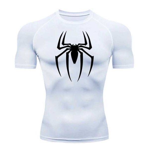 T-shirts masculins Nouveaux chemises de compression Gym de gymnase Sport Sport T-shirt T-shirt Rashgard Tops T Quick Dry Short Slve T-shirt pour hommes T240506