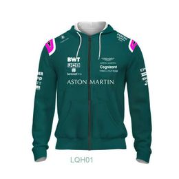 Heren T-shirts Nieuwe F1 Racing Pak Lange mouwen Jas Windjack Herfst/Winterkleding Aston Martin Racing Team 9ER7