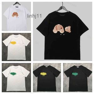 Heren T-shirts Nieuw modemerk Pa Palms/engel Teddybeer Korte mouw Katoen Oversize Los T-shirt voor mannen en vrouwenmavgMAVG