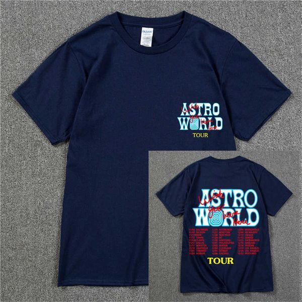 T-shirts masculins Nouveaux t-shirts Hip Hop Fashion Femmes Femmes Jack Cactus Astroworld Harajuku T-shirts Vous étiez ici lettre imprimé tee tops l23 170