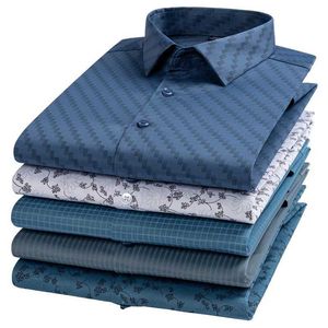 T-shirts masculins Nouvelles hommes de la mode Social Couleur Couleur Cound Casual Casual Shirt - Tissu à manches longues à manches longues S2452406 S2452408