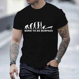 Camisetas para hombres Nuevas camisetas de moda para hombres Evolution Burps Instructor Crossfit THIRY THISH SLVE SLVE TH CHISMA BRACHO Men Brand TS T240506