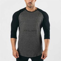 T-shirts masculins Nouvelles mode trois quarts de manche T