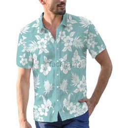 Camisetas masculinas nuevas camisa hawaiana camisa de manga corta estampada en la playa de verano camiseta casual para hombres tops polos tops