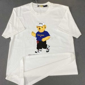 T-shirts masculins Nouveaux t-shirts japonais et coréens à chaud T-shirt Ge Xiong + T-shirt de coton 100% pur pour hommes et couples pour femmes T240423