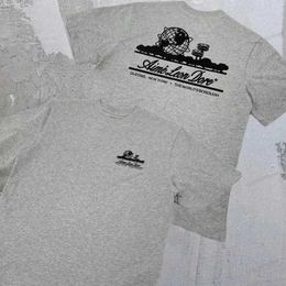 T-shirts voor heren nieuwe hot-selling heren t-shirt klassieke brief afdrukken modieuze Amerikaanse retro-slijtage katoen met kortsleed sportfitness tops J240426