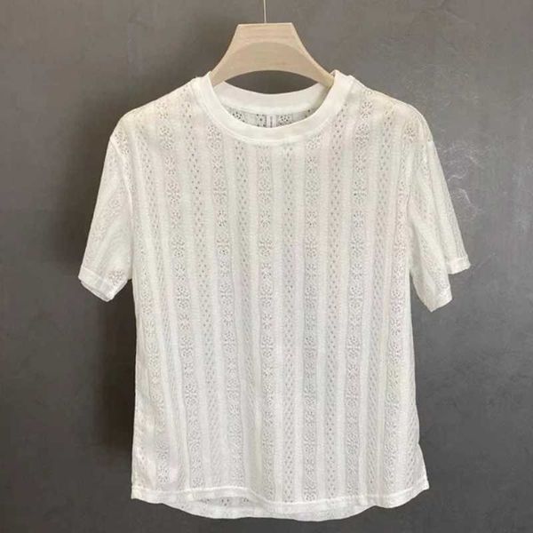 T-shirts masculins New Ice Silk Mesh Polo creux Polo Summer Korea Fashion Solide High Quality Striped Loison