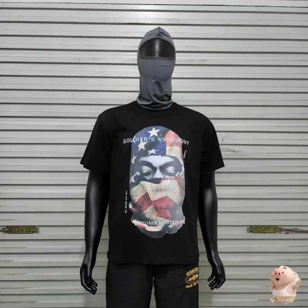 T-shirts pour hommes Nouveau IH NOM UH NIT US Flag Masque T-shirt Hommes Haute Qualité Paris T-shirt Haut À Manches Courtes J240322