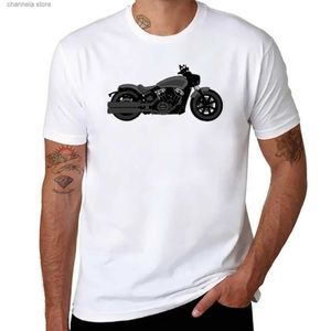 Mannen T-shirts Nieuwe indian Scout Bobber bw T-Shirt t-shirt zomer tops Korte mouw tee mannen T240227