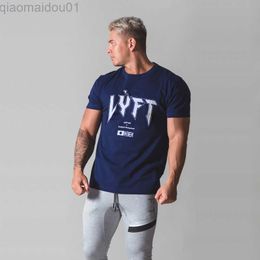 Camisetas para hombres New Japan Brand Men T Shirt Fitness Running Shirt Men O-Neck T-Shirt Cotton Bodybuilding Sport Shirts Tops Gym Men T Shirt L230713