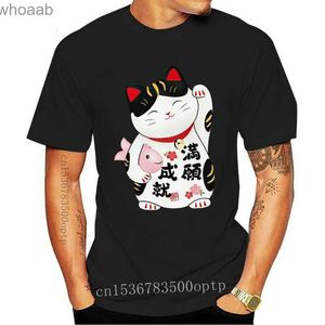 T-shirts pour hommes Nouveau T-shirt japonais Maneki Neko Lucky Cat Kawaii Anime Valentines Cadeaux Femmes Hommes 240130