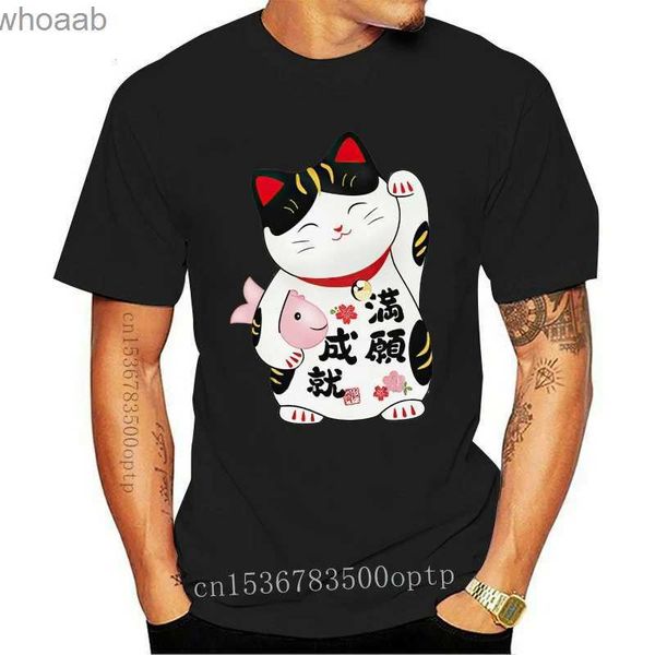 Camisetas para hombres Nueva camiseta japonesa Maneki Neko Lucky Cat Kawaii Anime Regalos de San Valentín Mujeres Hombres 240130