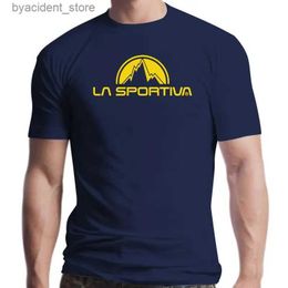 T-shirts pour hommes Nouveau La Sportiva Impression classique Lavable Respirant Masque de bouche en coton réutilisable T-shirt pour hommes L240304