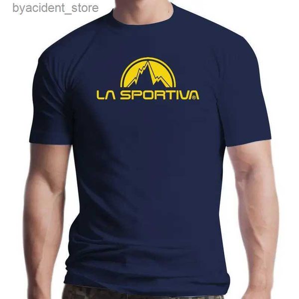 Camisetas para hombre Nueva La Sportiva Impresión clásica Lavable Transpirable Reutilizable Mascarilla de boca de algodón Camiseta para hombres L240304