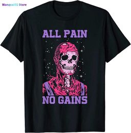 T-shirts pour hommes NEW LIMITED All Pain No Gains Vintage Cool Cotton T Shirt Hommes Casual Tees Tops Dropshipping 0301H23