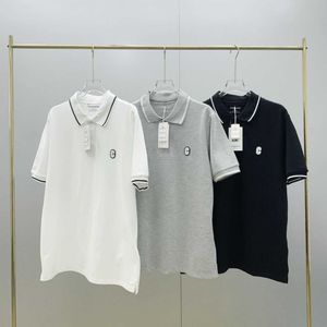 T-shirts pour hommes Nouveau petit polo en cuir classique pour hommes pour l'été 23 T-shirt à revers polyvalent et beau tendance à la mode