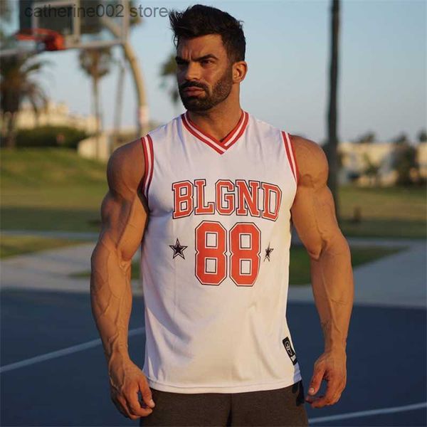 Camisetas para hombres Nuevos hombres Camisetas sin mangas Gimnasios Gimnasio Chaleco sin mangas Culturismo informal Transpirable Secado rápido Verano Hombre Ropa de baloncesto T230601