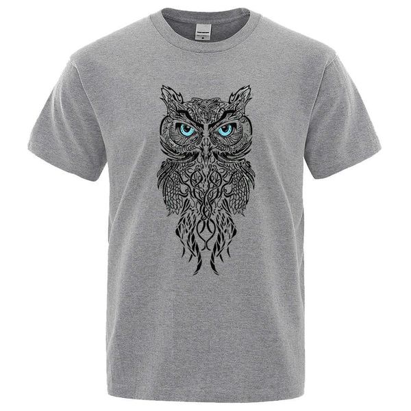 T-shirts pour hommes Nouveaux hommes T-shirt élégant Motif de hibou Impression Casual Manches courtes Col rond Marque T-shirt de sport pour hommes Hip Hop Homme Tops Tee T230103