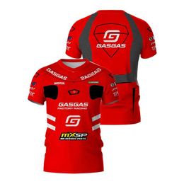 Camisetas masculinas nuevas camisetas de gran tamaño para hombre Venta caliente Summer 2024 Moto GP Gasgas Team Sports Outdoor Seced Bicycle Set de manga corta Q240521