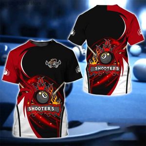 T-shirts voor heren Nieuwe herenoverhemden Ts Short Slve Tops 5xl Snooker Grafisch 3D T-shirt voor mannen Strtwear O-hals trui 2023 Zomerkleding Y240314