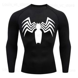 T-shirts pour hommes Nouveaux hommes Sport Compression Chemise Gym Sweat-shirt serré Top Fitness Bodybuilding Vêtements Jogging MMA Rashguard T-shirt T230910