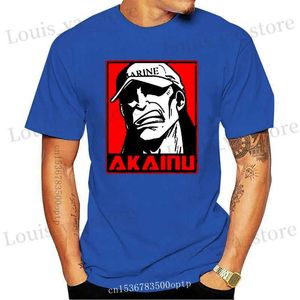 T-shirts voor heren Nieuwe heren T-shirt Akairu OnePiece Anime T-shirt Gedrukt T-shirt Top T240419