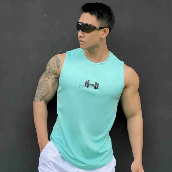 Camisetas masculinas nuevas chaleco para hombres camiseta casual de deportes entrenamiento de fitness de baloncesto camiseta de gimnasia gimnasia hombre de verano seco para hombres top 2443