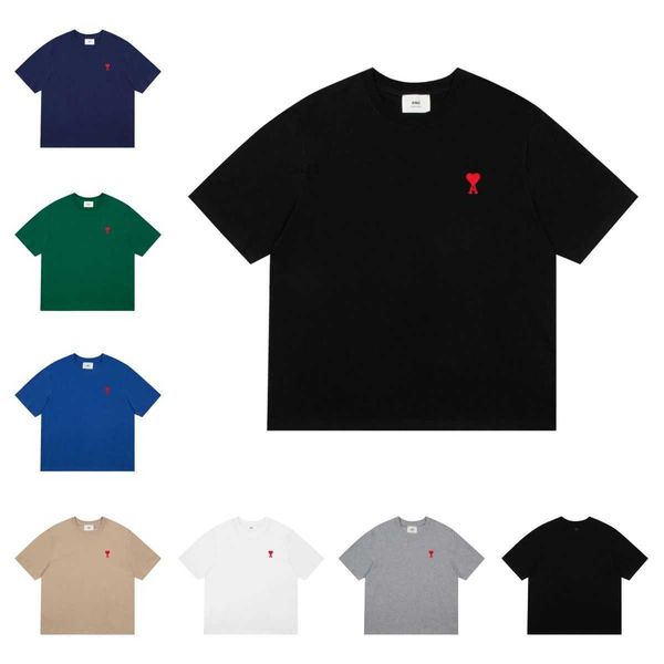 T-shirts masculins Nouveaux mini-t-shirts brodés pour hommes et femmes en coton pur inférieur