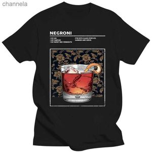 T-shirts pour hommes New Mixed Drink Cocktail Negroni Liquor T-Shirt Happy Hour Barman Été Coton À Manches Courtes O-Neck T-shirt Pour Hommes 2021 S-3XL