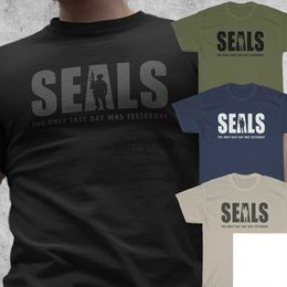 T-shirts pour hommes NOUVEAU T-shirt Navy Seals Motto - The Only Easy Day - US Special Forces S-3 XL J230602