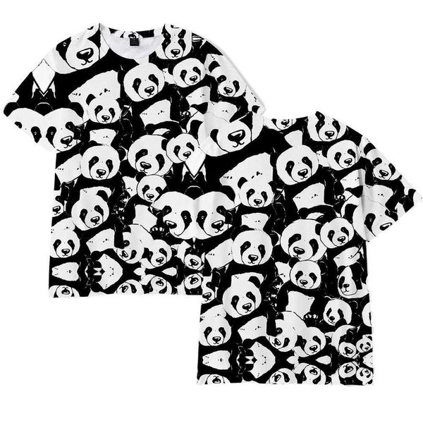 Camisetas para hombres New Panda 3D Print T-Shirts Cute Animal Streetwear Hombres Mujeres Moda Oversized T Shirt Harajuku Kids Tees Tops Boy Girl Clothing T230103