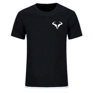 T-shirts pour hommes Nouveau populaire joueur de tennis Rafael Nadal T-shirt en coton à manches courtes noir pour hommes de haute qualité O220O