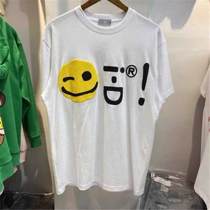 T-shirts voor heren nieuwe producten van 21SS CPFM.XYZ T-shirt High Street Trend Foaming Smile Men's and Women's Short Sleeve T-Shirt Black White T221130