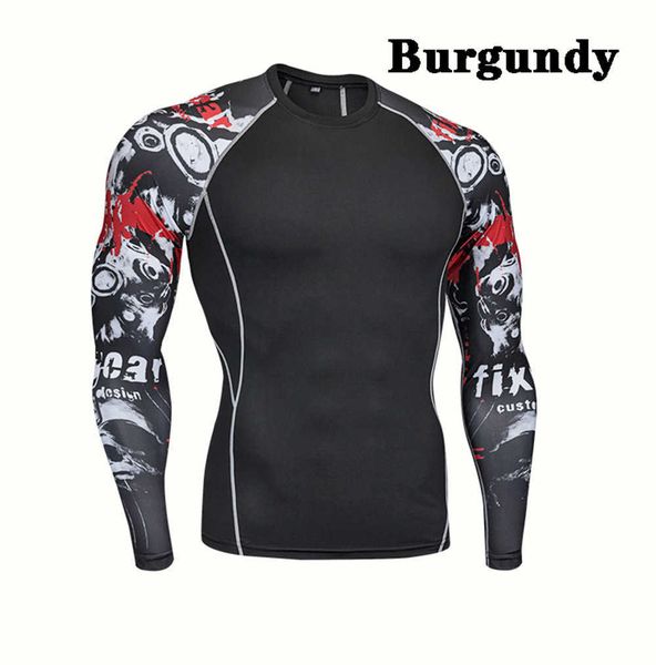 T-shirts pour hommes Nouveaux T-shirts de sport de remise en forme à séchage rapide Homme Courir en plein air Escalade Manches longues Tee Collants Bodybuilding Hauts solides Hommes Sous la peau L230515