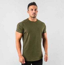 Herren T-Shirts Neue stilvolle schlichte Tops Fitness Herren T Kurzarm Muskel Jogger Bodybuilding Brache T-Shirt Männliche Fitnessstudio Kleidung Slim Fit T-Shirt U103