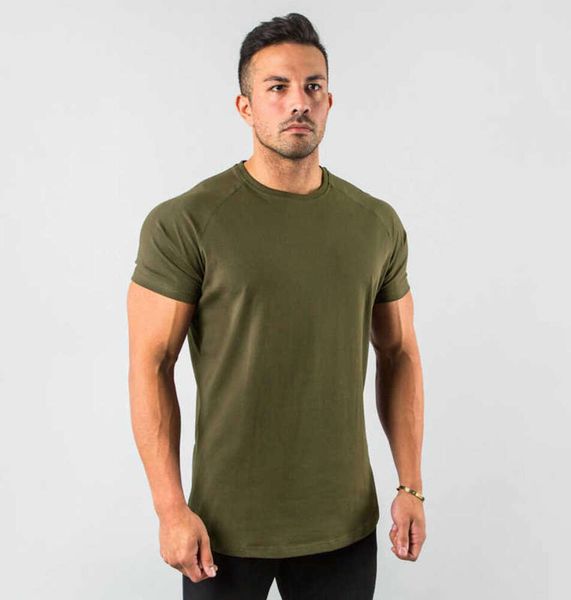 Camisetas para hombres Nuevo estilo liso Tops Fitness para hombre T Manga corta Muscle Joggers Culturismo Camiseta Hombre Gimnasio Ropa Slim Fit Tee G875