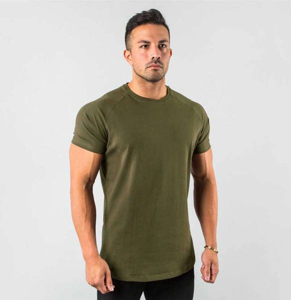 Camisetas para hombres Nuevos y elegantes Tops lisos Fitness para hombre T Manga corta Muscle Joggers Culturismo Camiseta Hombre Gimnasio Ropa Slim Fit Teefallo LK656