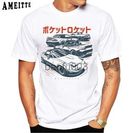 T-shirts pour hommes New Summer Fashion Hommes Manches courtes MX5 Generations Car Print T-Shirt Hip Hop Cool Boy White Tops Hipster Cool Male Casual Tees J230807